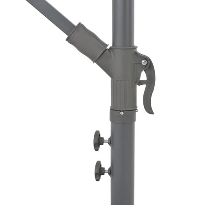 Umbrelă consolă de grădină cu stâlp din aluminiu, negru, 300 cm
