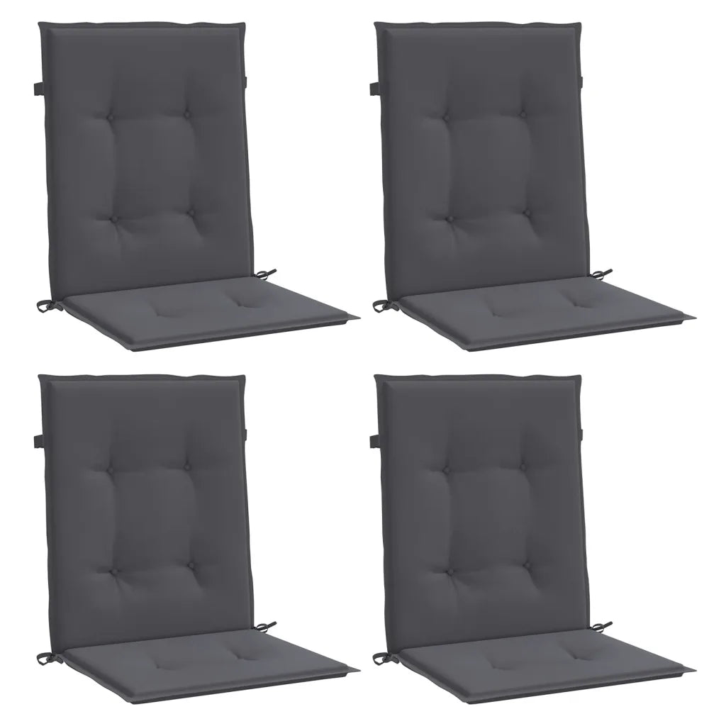 Perne scaun cu spătar mic, 4 buc., antracit, textil oxford