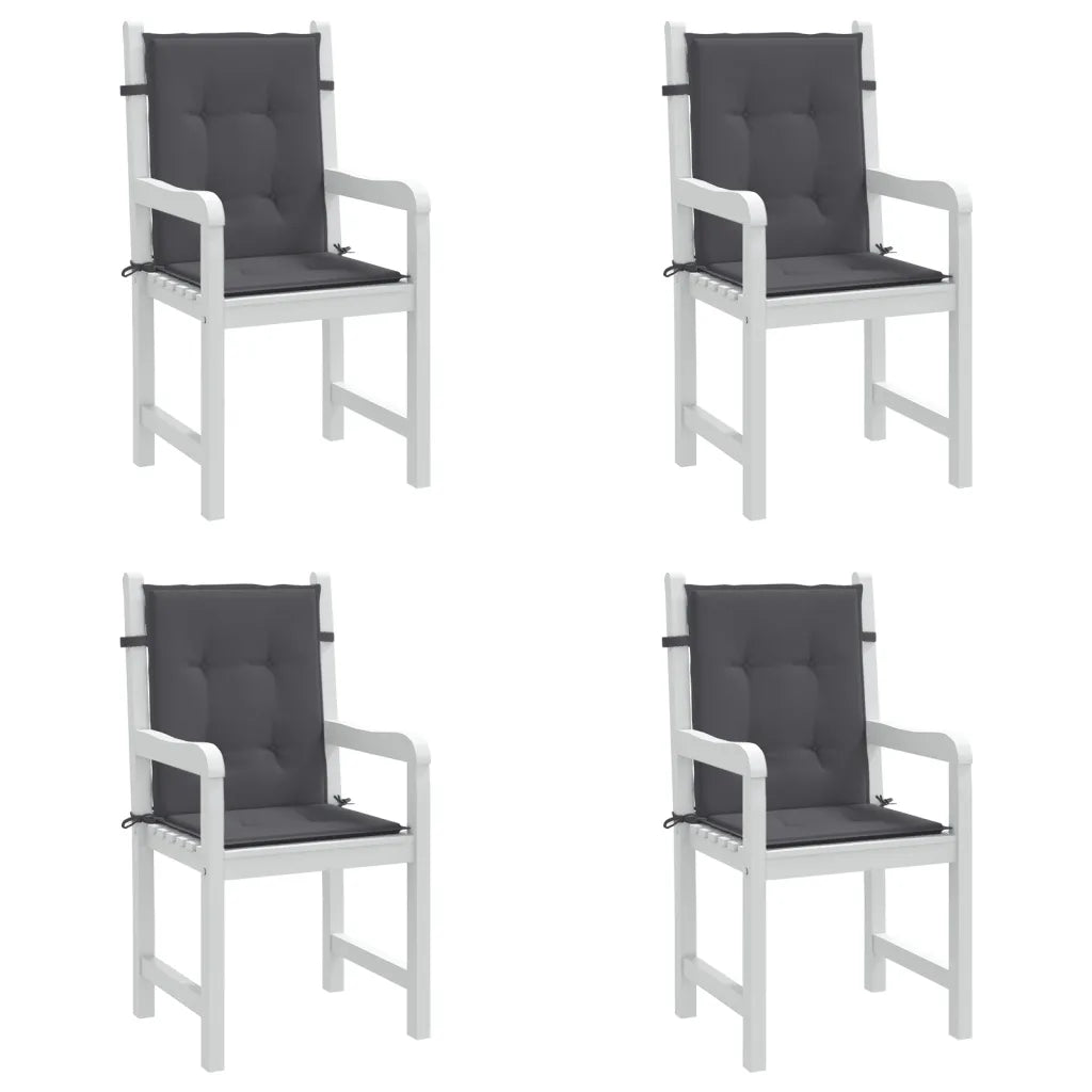 Perne scaun cu spătar mic, 4 buc., antracit, textil oxford