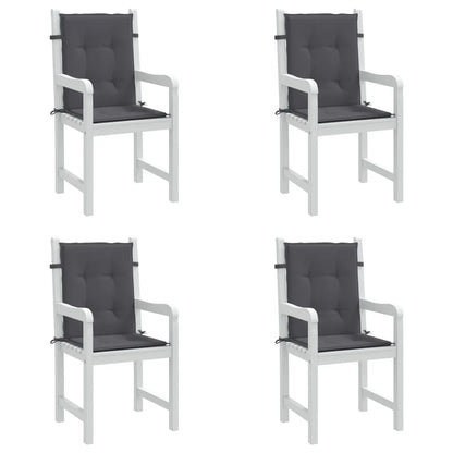 Perne scaun cu spătar mic, 4 buc., antracit, textil oxford