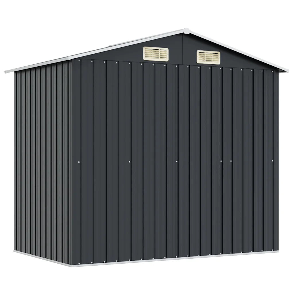 Magazie depozitare grădină antracit 204x132x186 cm oțel