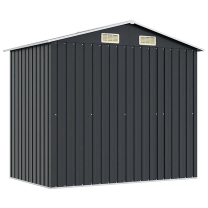 Magazie depozitare grădină antracit 204x132x186 cm oțel