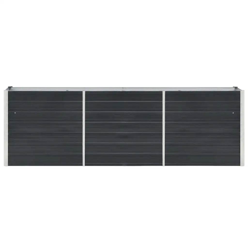 Strat înălțat de grădină antracit 240x40x77 cm oțel galvanizat