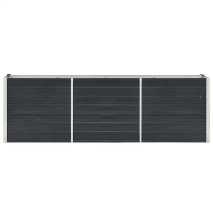 Strat înălțat de grădină antracit 240x40x77 cm oțel galvanizat