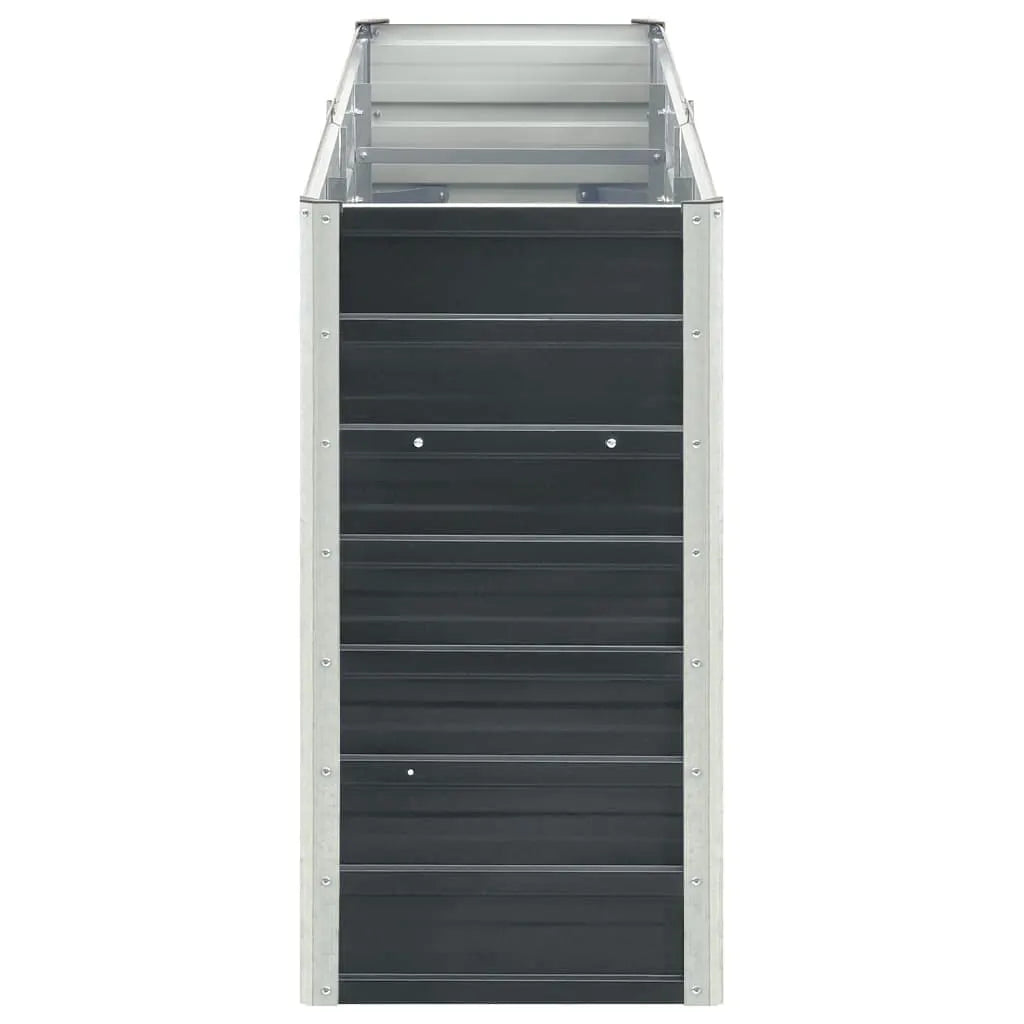 Strat înălțat de grădină antracit 240x40x77 cm oțel galvanizat