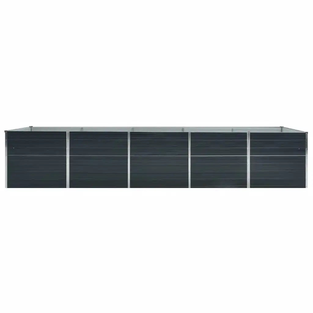Strat înălțat grădină, antracit, 400x80x77 cm, oțel galvanizat