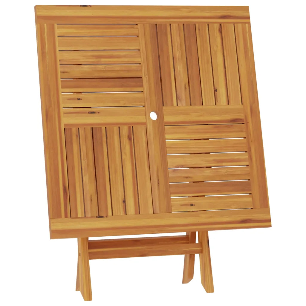 Masă de grădină pliabilă, 85x85x76 cm, lemn masiv de tec