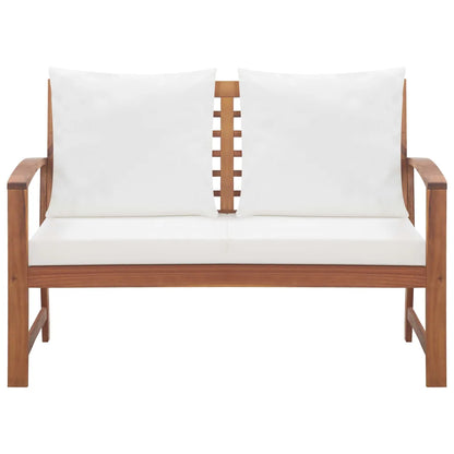 Set mobilier de grădină cu perne, 4 piese, lemn masiv de acacia