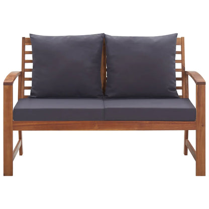 Set mobilier de grădină cu perne, 4 piese, lemn masiv de acacia