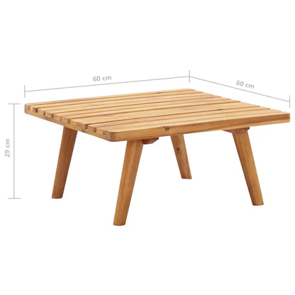 Set mobilier de grădină, 5 piese, lemn masiv de acacia