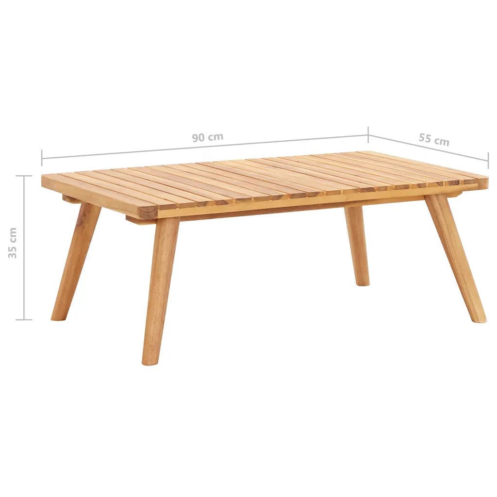 Set mobilier de grădină, 5 piese, lemn masiv de acacia