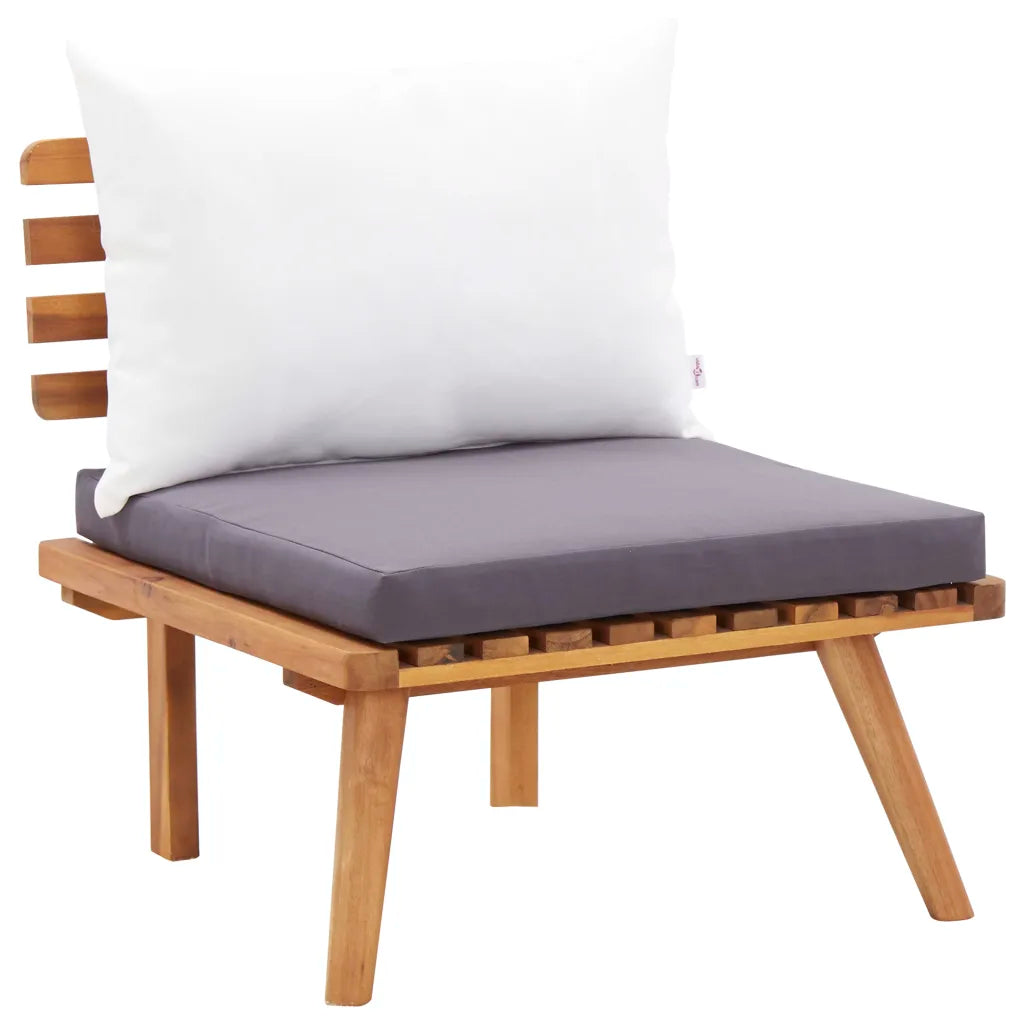 Set mobilier de grădină, 5 piese, lemn masiv de acacia