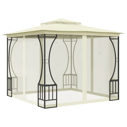 Pavilion cu plase, crem, 300 x 300 x 265 cm