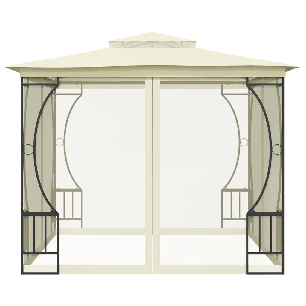 Pavilion cu plase, crem, 300 x 300 x 265 cm