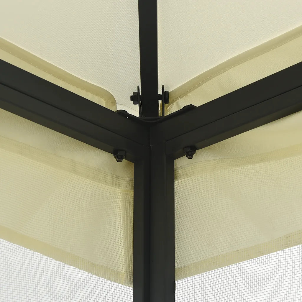 Pavilion cu plase, crem, 300 x 300 x 265 cm