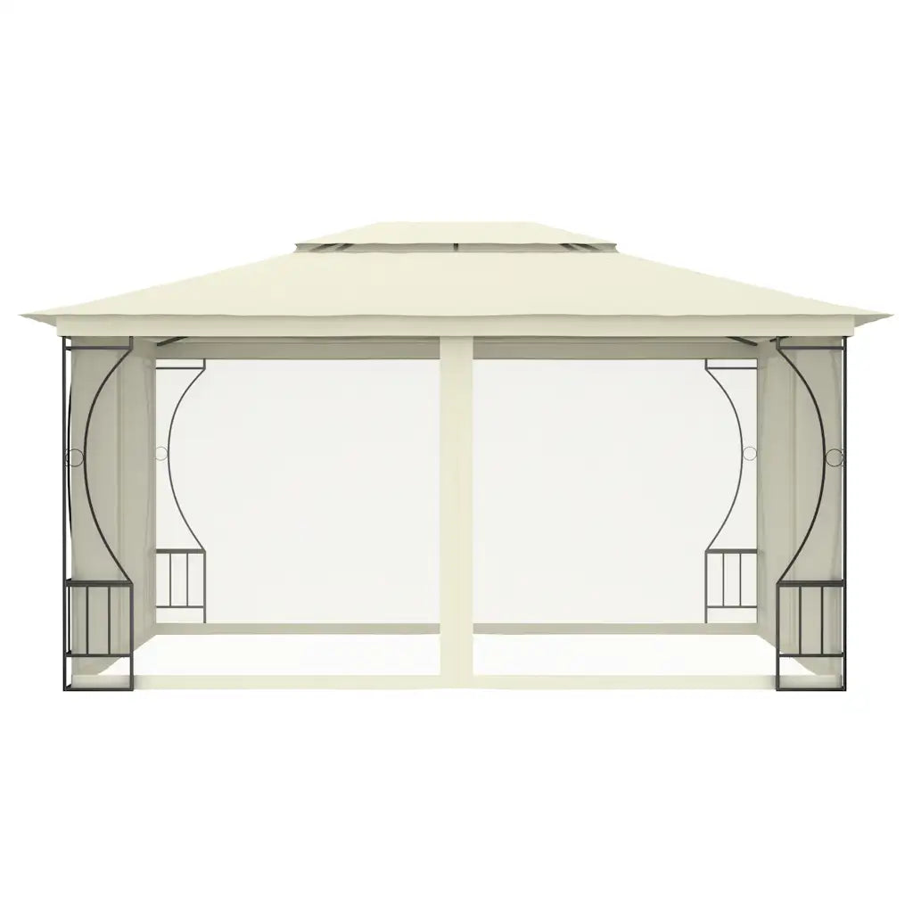 Pavilion cu plase, crem, 300 x 400 x 265 cm