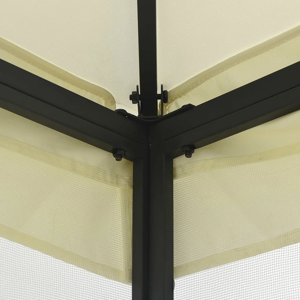 Pavilion cu plase, crem, 300 x 400 x 265 cm