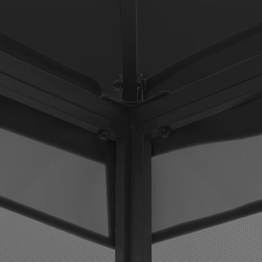 Pavilion cu plase, antracit, 300 x 300 x 265 cm