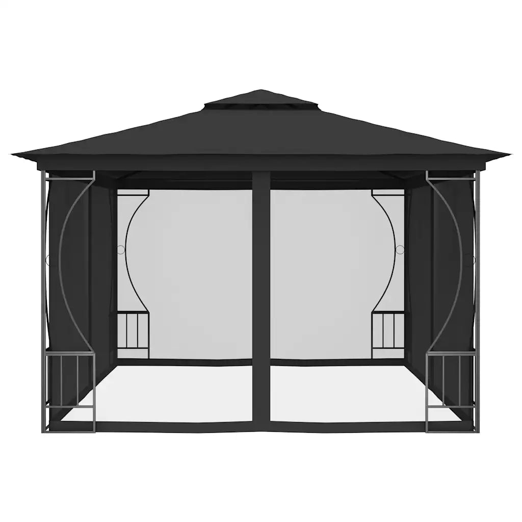 Pavilion cu plase, antracit, 300 x 400 x 265 cm