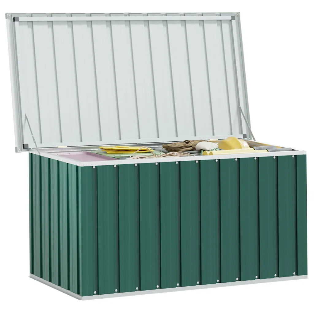 Ladă de grădină verde 129x67x65 cm