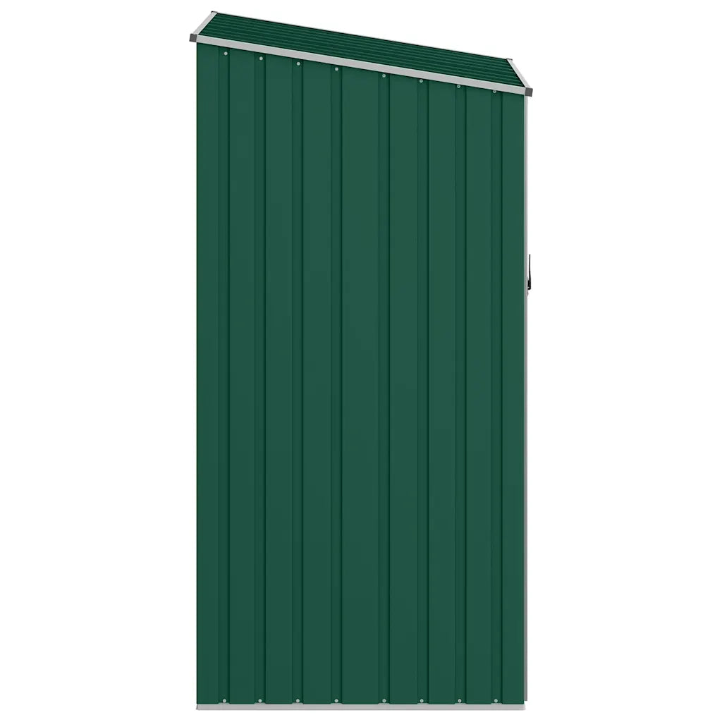 Șopron grădină lemne de foc, verde, 245x98x159 cm oțel zincat