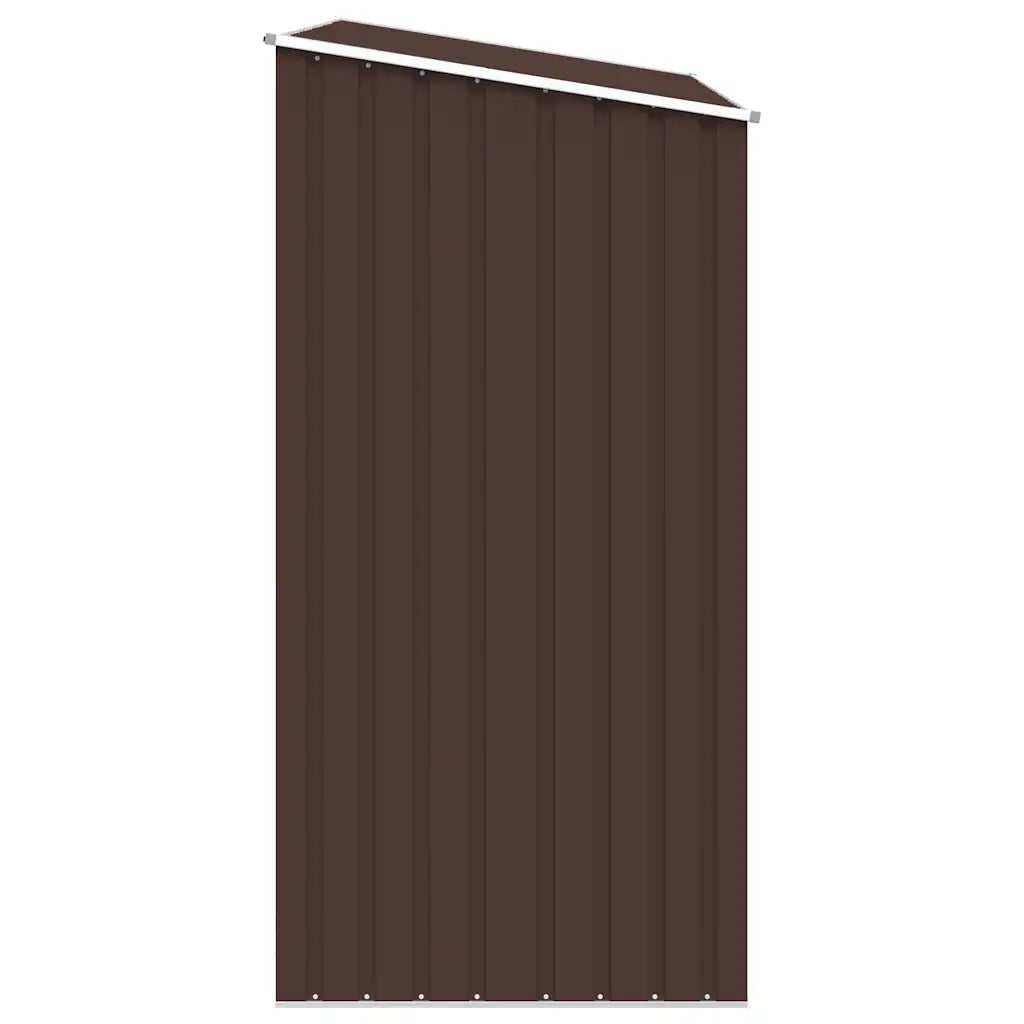 Șopron de grădină lemne de foc maro 245x98x159 cm oțel zincat