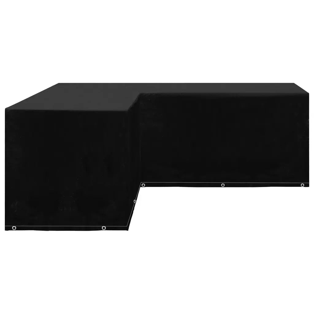 Husă mobilier de grădină, formă de L, 12 ocheți, 250x250x90 cm