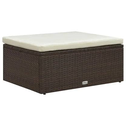 Set mobilier de grădină cu perne, 5 piese, maro, poliratan
