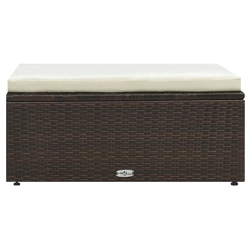 Set mobilier de grădină cu perne, 5 piese, maro, poliratan