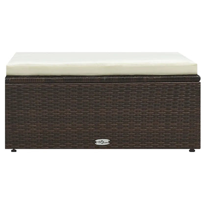 Set mobilier de grădină cu perne, 5 piese, maro, poliratan