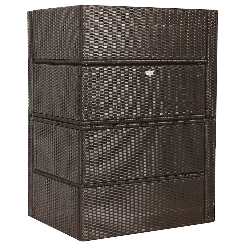 Set mobilier de grădină cu perne, 5 piese, maro, poliratan