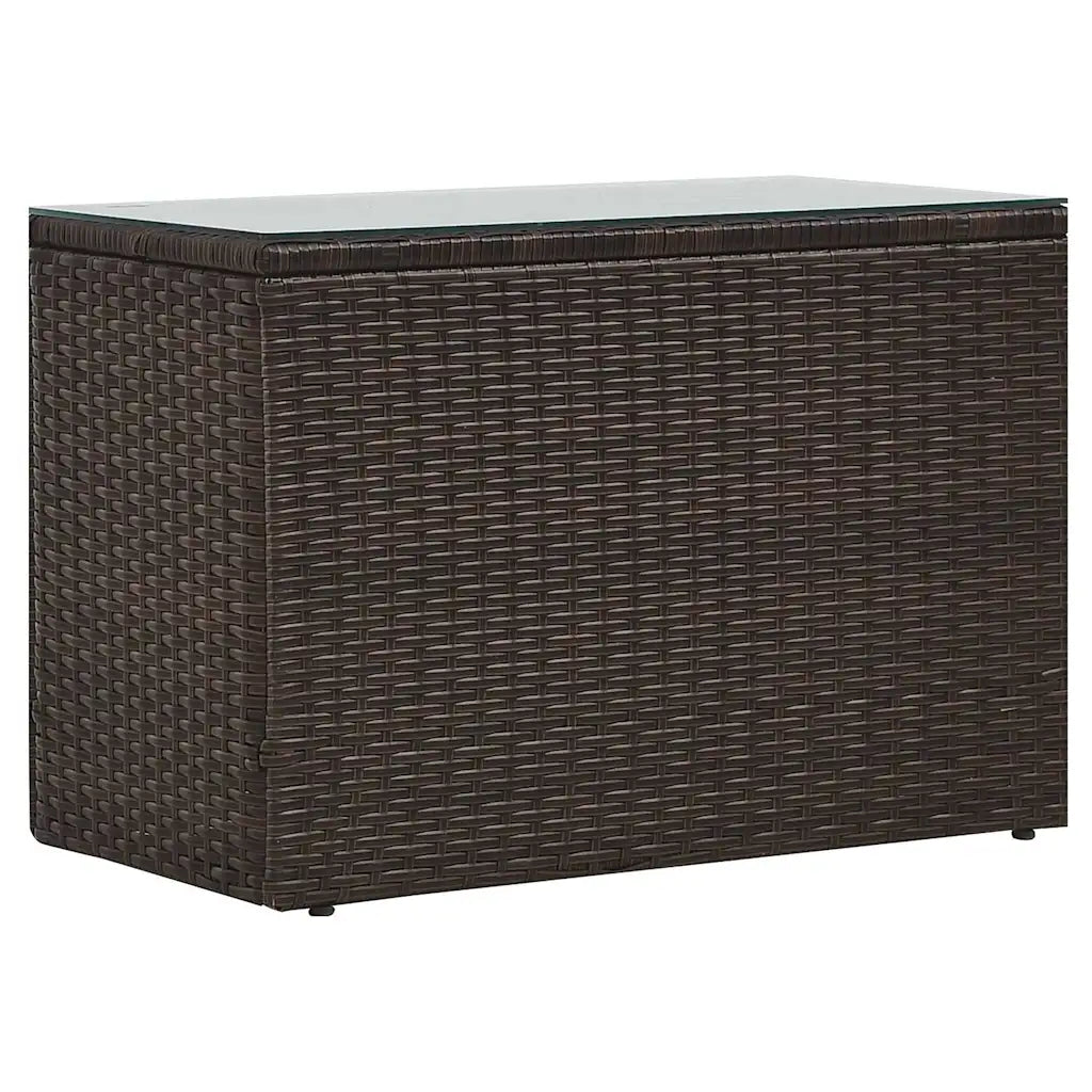 Set mobilier de grădină cu perne, 5 piese, maro, poliratan