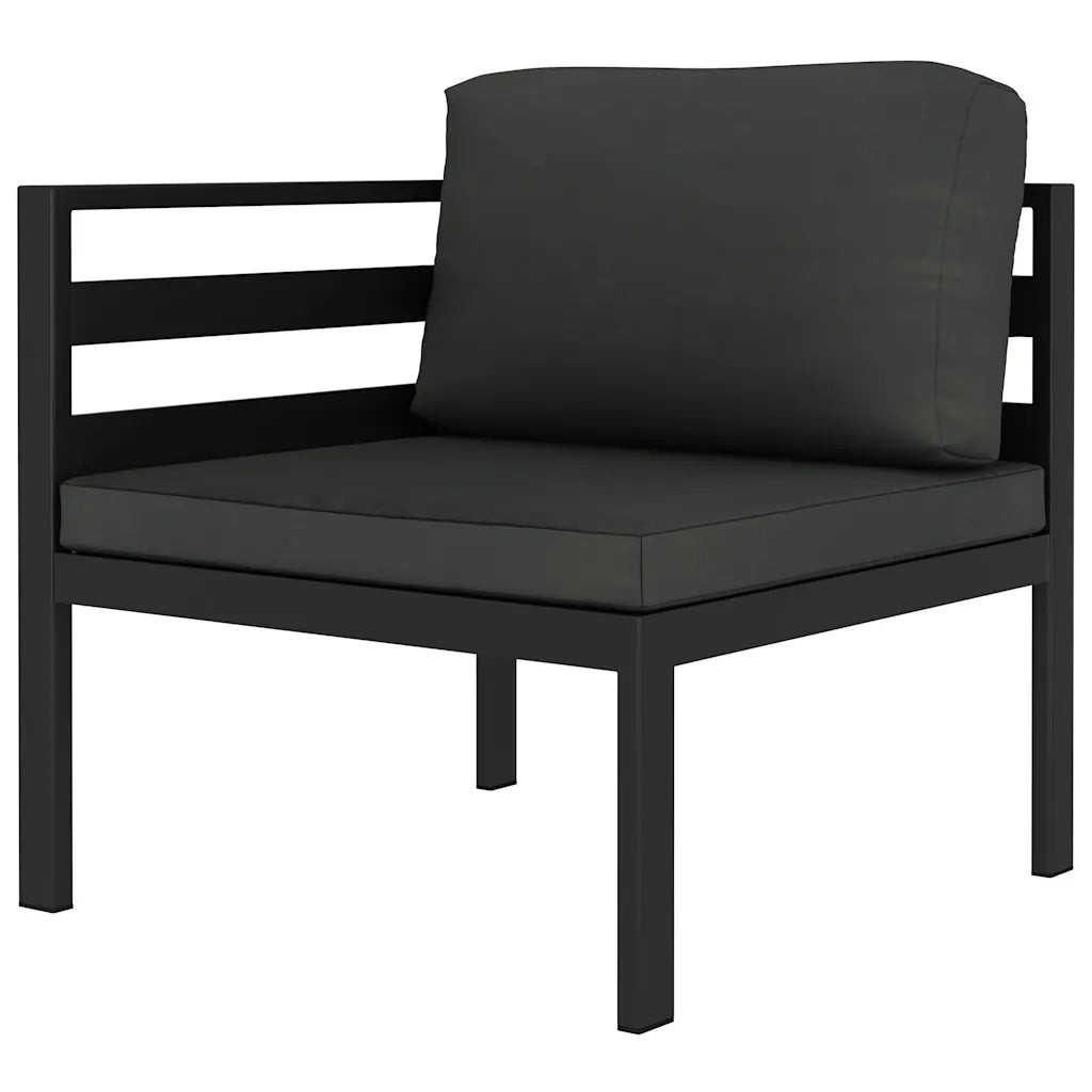 Set mobilier de grădină cu perne, 6 piese, antracit, aluminiu