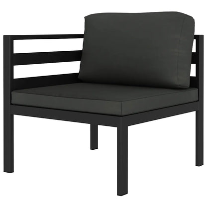Set mobilier de grădină cu perne, 6 piese, antracit, aluminiu