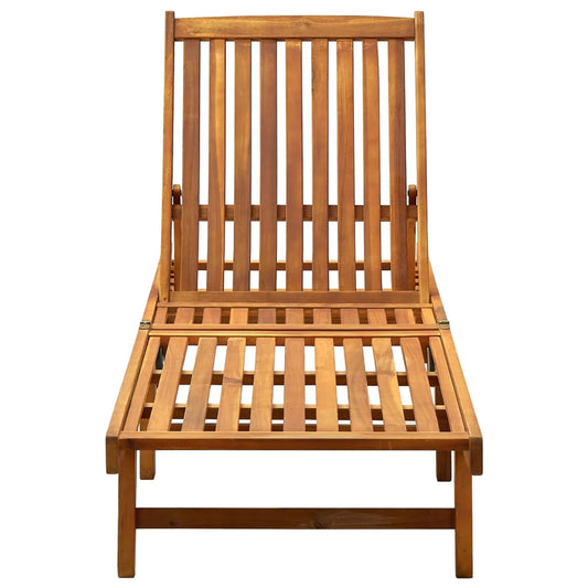 Șezlong de plajă, lemn masiv de acacia