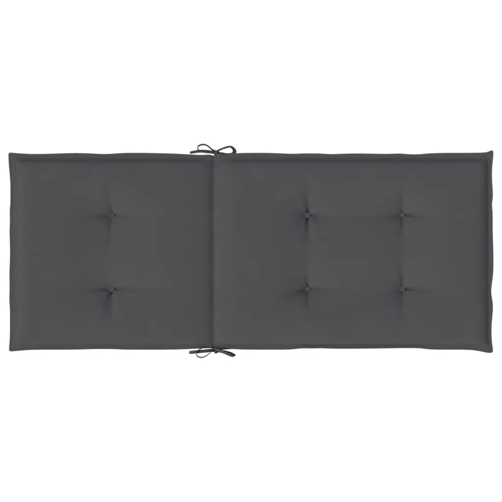 Perne scaun cu spătar înalt, 6 buc. antracit 120x50x3 cm textil