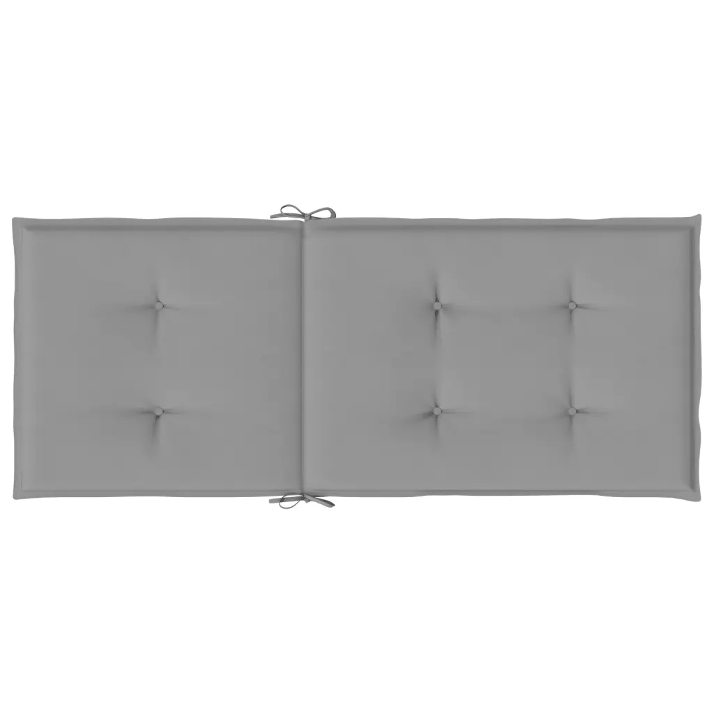 Perne scaun cu spătar înalt, 6 buc., gri, 120x50x3 cm, textil