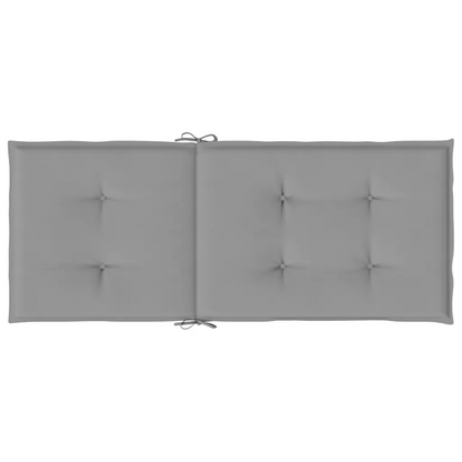 Perne scaun cu spătar înalt, 6 buc., gri, 120x50x3 cm, textil