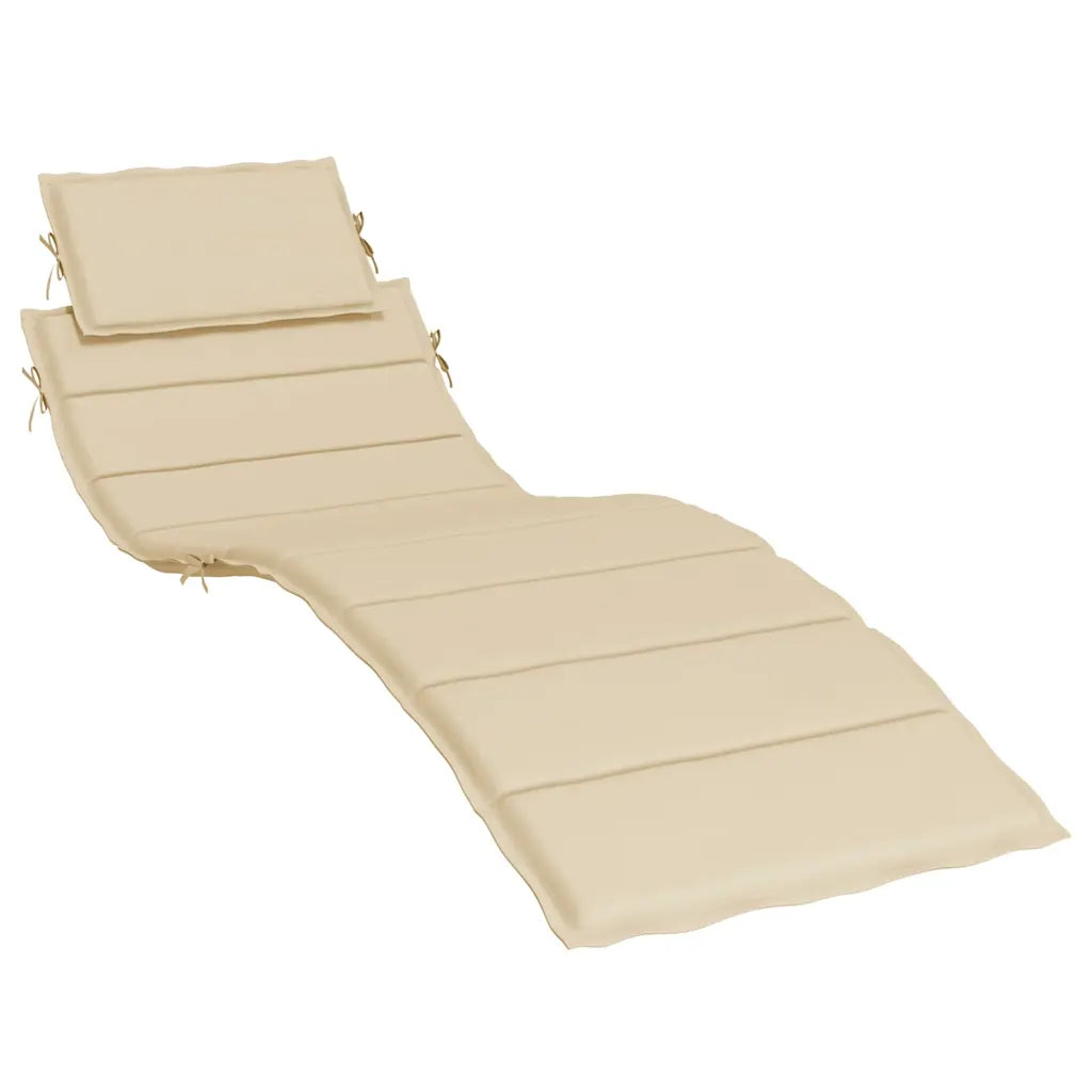 Pernă de șezlong, bej, 186x58x4 cm, textil oxford
