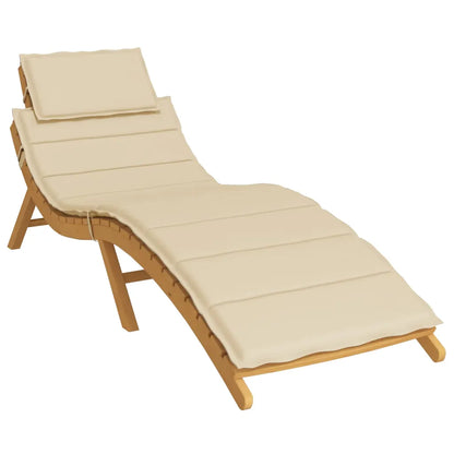 Pernă de șezlong, bej, 186x58x4 cm, textil oxford