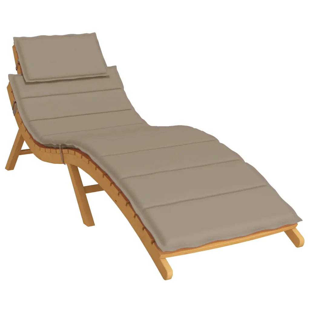 Pernă de șezlong, gri taupe, 186x58x4 cm, textil oxford