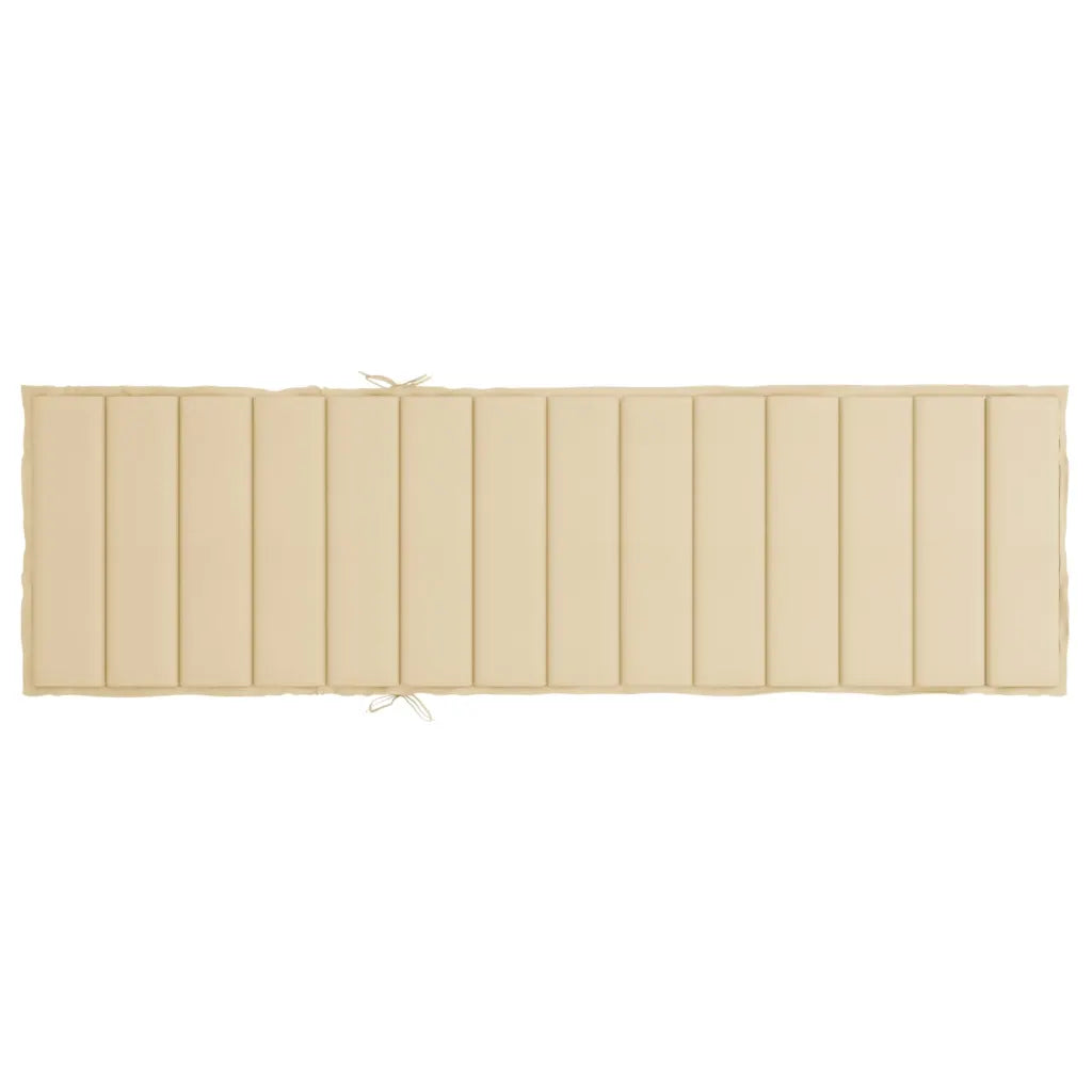 Pernă de șezlong, bej, 200x60x3 cm, textil oxford