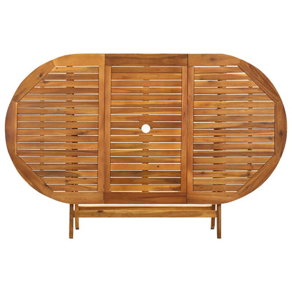 Masă de grădină pliabilă, 160x85x75 cm, lemn masiv de acacia
