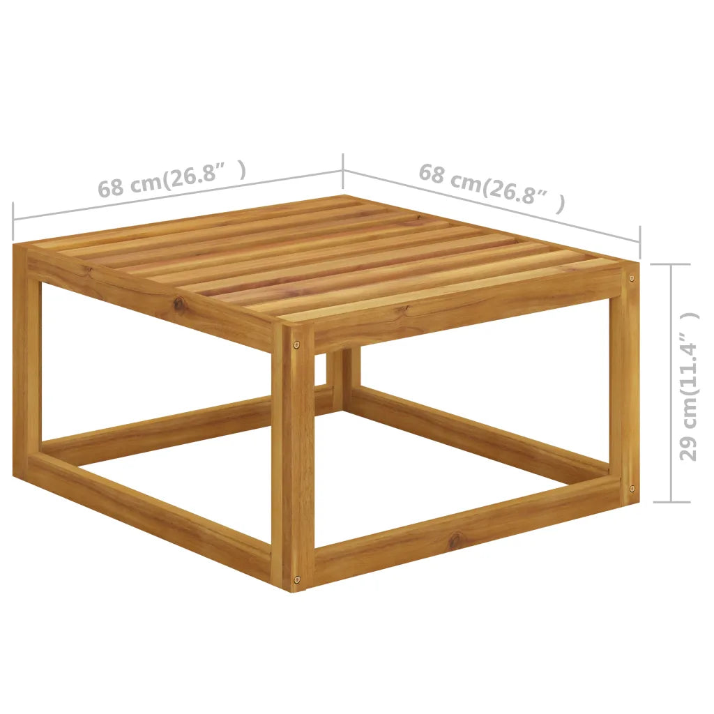 Set mobilier grădină cu perne, 5 piese, crem, lemn masiv acacia