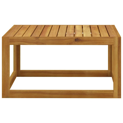 Set mobilier grădină cu perne, 5 piese, crem, lemn masiv acacia