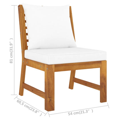 Set mobilier de grădină cu perne crem 4 piese lemn masiv acacia