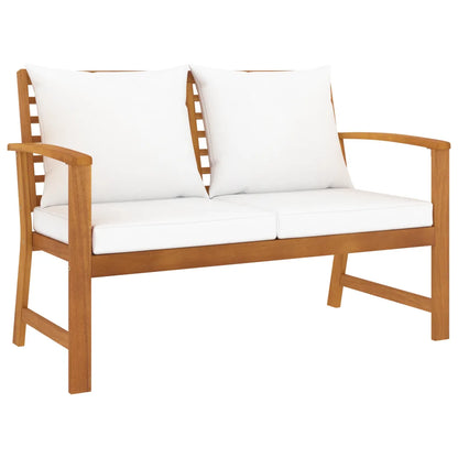 Set mobilier de grădină cu perne, 5 piese, lemn masiv acacia