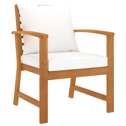 Set mobilier de grădină cu perne, 5 piese, lemn masiv acacia