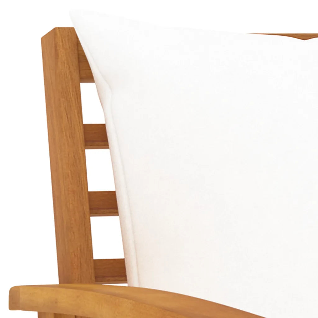 Set mobilier de grădină cu perne, 5 piese, lemn masiv acacia