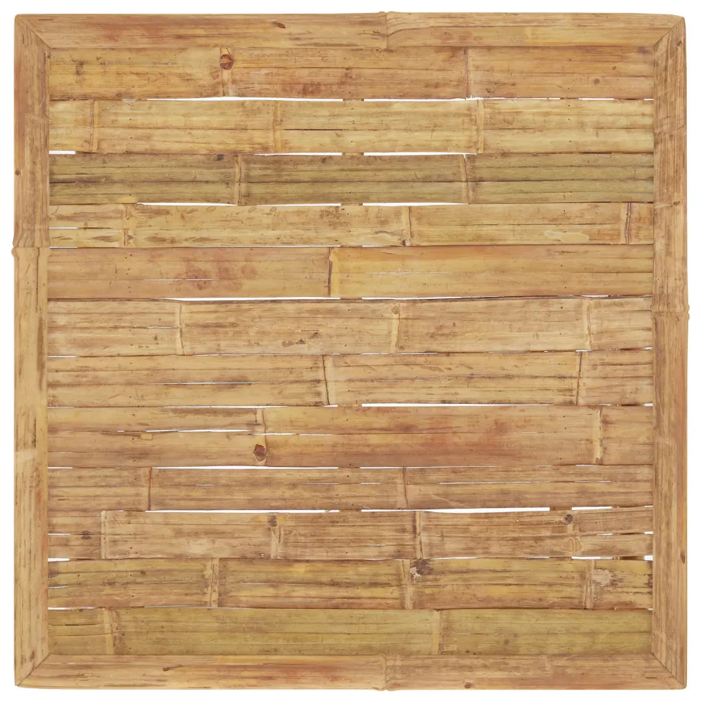 Set mobilier de grădină, cu perne alb crem, 5 piese, bambus